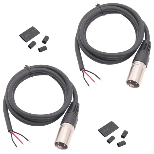 Vista 11 de Cable de coleta XLR de 3 pines M/F a 3 alambres con tubos
