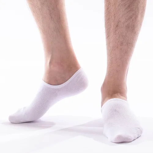 Vista 7 de IDEGG - Calcetines deportivos de algodón de corte bajo con agarre antideslizante para hombres