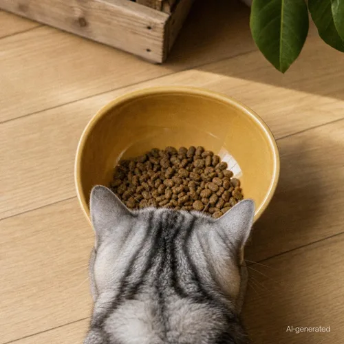 Vista 6 de WENSHUO Cuenco elevado para gatos, cuenco de comida de cerámica para gatos
