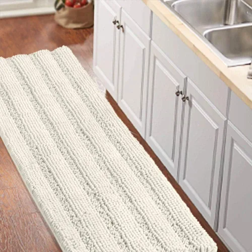 Vista 16 de Turquoize Alfombra de baño de chenilla de lujo para baño, extra absorbente, alfombra de ducha de microfibra antideslizante para baño, alfombra Aqua