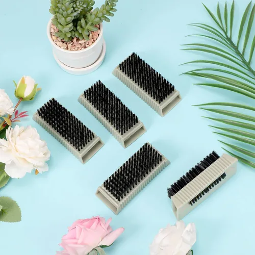 Vista 6 de 5 cepillos de uñas para limpiar las uñas, cepillos de mano para limpiar las uñas para hombres, cepillo no desechable, plástico resistente para manos