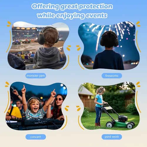 Vista 6 de ProCase Audífonos con Cancelación de Ruido para Niños Pequeños, Orejeras con Reducción de Ruido SNR 27dB, Protección Auditiva para Monster Jam