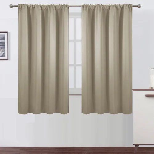Vista 103 de LEMOMO Cortinas opacas de 42 x 54 pulgadas, juego de 2 paneles de cortinas con aislamiento térmico para oscurecer la habitación