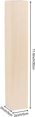 Vista 2 de ZOENHOU 6 bloques de tallado de madera de tilo de 12 x 2 x 2 pulgadas, espacios en blanco de madera suave sin terminar para manualidades