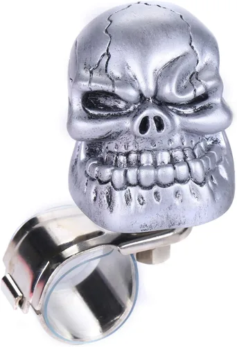 Vista 6 de Pomo Giratorio de Volante con Calavera Perilla Giratoria de Conducción Suicida Mango de Potencia Ajuste Universal para la Mayoría de Vehículos Autos