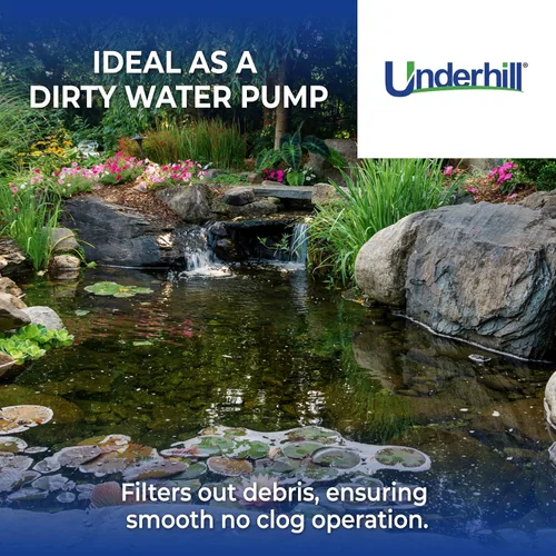 Vista 6 de Underhill POWERGulp Bomba de transferencia de agua inalámbrica con batería para bricolaje, fontanería, paisajismo, barcos, contratistas, A-PG-18V-DE