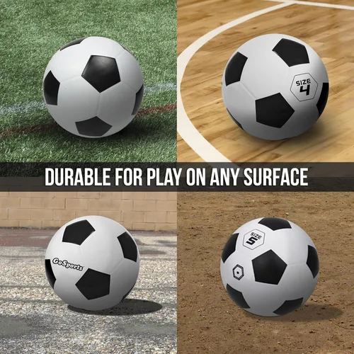 Vista 7 de GoSports Playground Soccer Balls 6 Pack - Durable Rubber for Play on Any Surface, Includes Ball Pump & Carry Bag