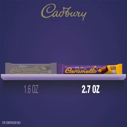 Vista 7 de CADBURY CARAMELLO - Barras de caramelo de chocolate con leche, tamaño King, 2.7 onzas (18 unidades) Barras de caramelo de chocolate con leche
