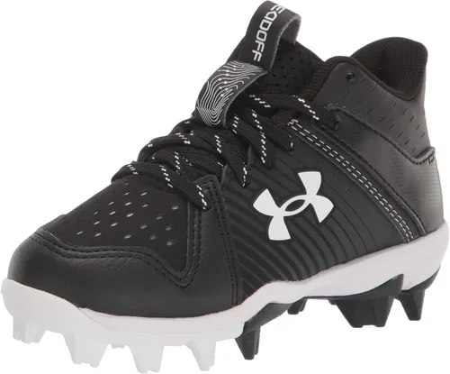 Vista 3 de Under Armour Leadoff Mid Junior - Botines de béisbol moldeados de goma para niños Rojo