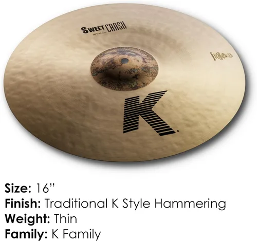 Vista 2 de Avedis Zildjian Company K Sweet Crash Cymbal - 16 Pulgadas (40,6 cm)