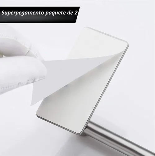 Vista 6 de Paquete de 4 tiras autoadhesivas, soporte para toallas de baño que