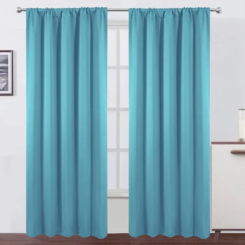 Vista 88 de LEMOMO Cortinas opacas de 42 x 54 pulgadas, juego de 2 paneles de cortinas con aislamiento térmico para oscurecer la habitación