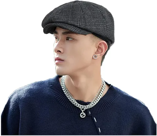 Vista 2 de Gorras planas clásicas de hiedra para adultos, resistentes al viento, para panadería, Newsboy