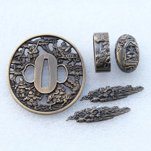 Vista 57 de Espada samurái japonesa KOSHIRAE – TSUBA FUCHI KASHIRA MENUKI 68-100
