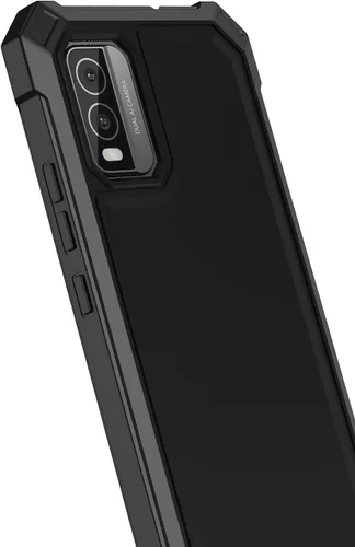 Vista 4 de Funda para Nokia C210 con protector de pantalla, parte delantera trasera de cuerpo completo, protección resistente, silicona suave esmerilada, grado