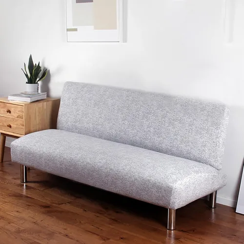 Vista 8 de Konsilsa Funda de sofá cama sin brazos, funda elástica para sofá cama, funda de sofá cama plegable, cubierta completa suave, funda para futón