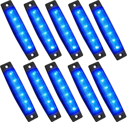 Vista 11 de PSEQT 10 unidades de luces LED de tira de roca para auto, luces de rueda de bajo brillo, kits de iluminación para guardabarros, impermeables
