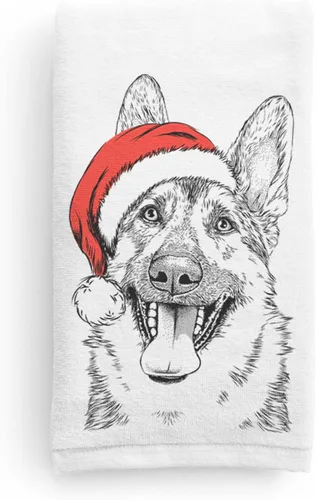 Vista 11 de Inkopious Bare Benson The German Shepherd - Toalla de mano decorativa para baño y cocina