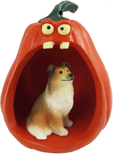 Vista 151 de Conversation Concepts Figura de Corgi galés de Halloween y calabaza Welsh Corgi Pembroke