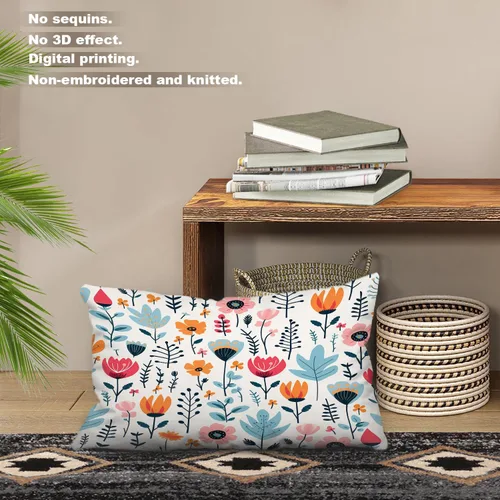 Vista 54 de Batmerry Autumn Forest Throw Pillow Covers, Yellow Orange Foliage in Fall Park Decorative Pillow Covers Digital Printing Blended for Couch Sofa Bed
