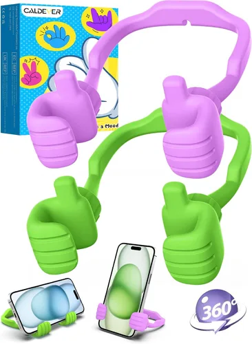 Vista 9 de CALDEVER Rellenos de Calcetín para Adolescentes Niños Niñas Adultos Soporte para Teléfono Celular Patentado Paquete de 2 Soporte Perezoso Thumbs Up