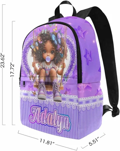 Vista 74 de Texto personalizado Elefante desgaste gafas mochila mochila mochila casual Daypack bolsa para mamá niñas, color86-4, Mochilas Daypack