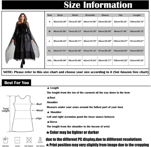 Vista 2 de Vestido de Halloween para mujer, disfraz de bruja con capa de muerte