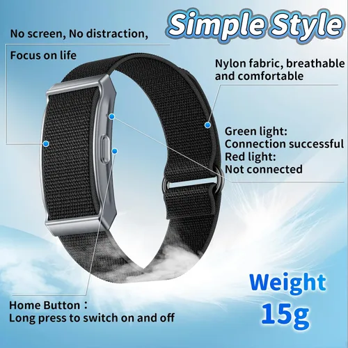 Vista 7 de Pulsera inteligente para hombres y mujeres, rastreador de fitness con aplicación gratuita, monitor automático de frecuencia cardíaca 24/7/SpO2