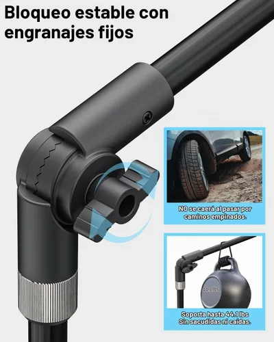 Vista 6 de Soporte de tableta antirrobo para carril de asiento para automóvil/camión, soporte resistente para tableta, soporte para asientos delanteros