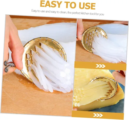Vista 6 de Raspador de alimentos de metal de calidad superior jalea cortador de fideos fríos raspadores de cocina reutilizable