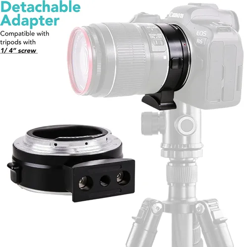 Vista 5 de Foto&Tech EF-EOS - Adaptador de montaje en R, convertidor de montaje de lente de enfoque automático compatible con lente EF EF-S, EOS R R5 R6 R7 RP