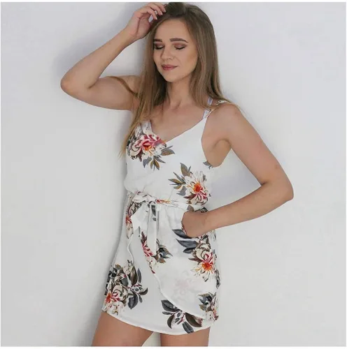 Vista 2 de ZANZEA - Vestido de mujer sin mangas, mini de verano, con estampado floral
