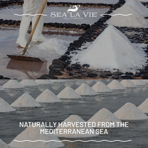 Vista 6 de Sea La Vie, Salt Flakes, Set of 4 x 3.5 oz, Variety Pack, Kosher Handcrafted Gourmet Flakey Finishing Salt Pyramids from the Mediterranean Sea