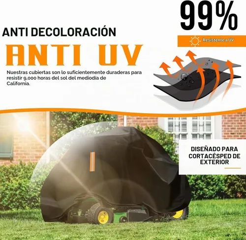 Vista 8 de Funda para cortacéspedes de montar impermeable para exteriores, fundas resistentes para tractor 600D anti-UV, ajuste universal para plataformas