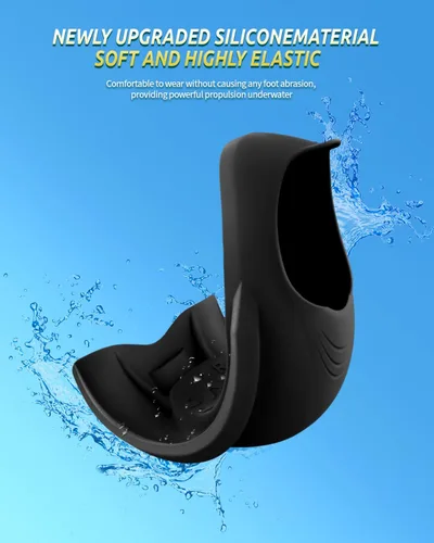 Vista 4 de WSTOO - Aletas cortas de entrenamiento aerodinámicas, aletas de natación de silicona para adultos y jóvenes (hombres y mujeres), ideales para nadar