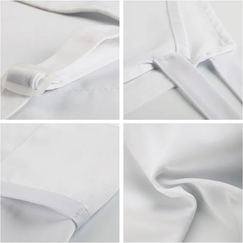 Vista 8 de yotache Juego de delantal y sombrero de chef y delantal de cocina para adultos, disfraz de panadero blanco ajustable para hombres y mujeres, 1 juego