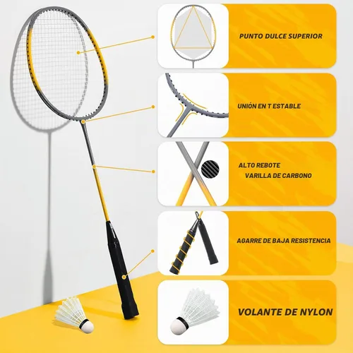 Vista 2 de Haokelball Badminton and Volleyball Net Set with Rackets for Backyard