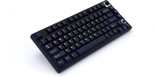 Vista 3 de KEYMECHER Teclado mecánico para juegos 75%, retroiluminación RGB Hotswap inalámbrico con Bluetooth, conexión de 2.4G y cable, interruptores