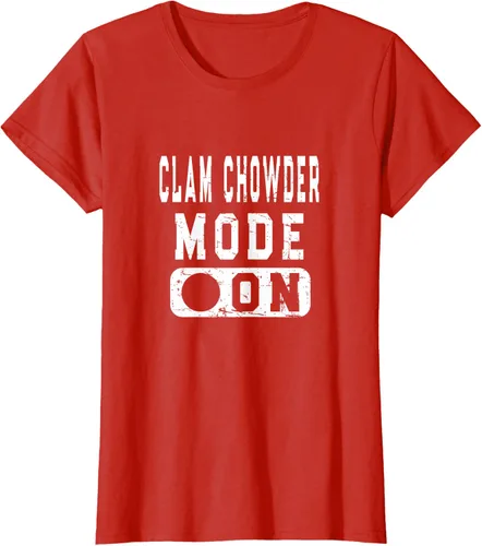 Vista 32 de Clam Chowder Mode On - Camiseta de broma de sopa de almejas, Negro