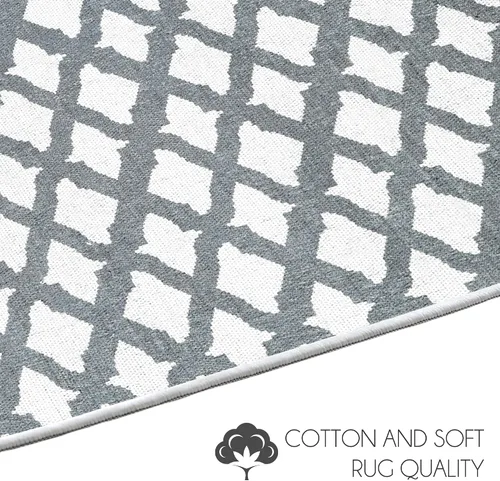 Vista 5 de SUSSEXHOME Floral Collection - Alfombra de pelo bajo resistente de 2 x 3 pies, alfombra ultrafina y antideslizante, alfombra de interior de algodón