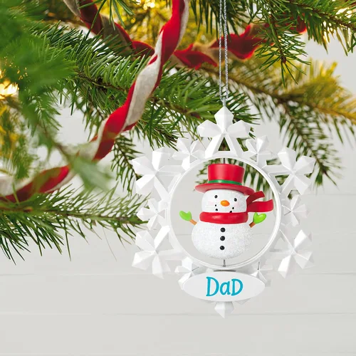 Vista 6 de Hallmark Keepsake Adorno navideño 2021, copo de nieve para papá