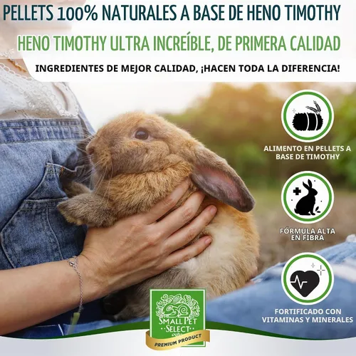 Vista 2 de Small Pet Select Pellets de comida para conejos, 5 libras entregados frescos