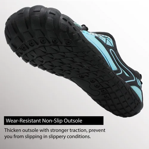Vista 8 de L-RUN Calzado acuático para mujer y hombre, calzado atlético tipo calcetín que brinda sensación de estar descalzo, para senderismo, deportes