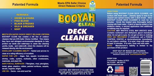 Vista 3 de BooYah Clean Limpiador de cubiertas: funciona en superficies antideslizantes y planas para eliminar la suciedad, manchas, sangre de pescado, aceite