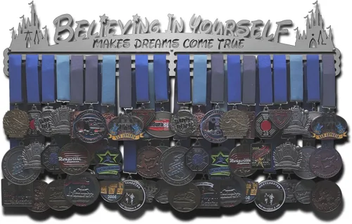 Vista 10 de Allied Medal Hangers - Creer en ti mismo hace que los sueños se hagan realidad - Múltiples opciones de tamaño disponibles - Soporte para medallas
