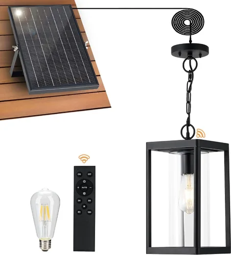 Vista 13 de Beionxii Luces de poste exterior, linterna de poste exterior grande moderna de 20 pulgadas con base de montaje en muelle, aluminio fundido negro