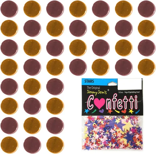 Vista 17 de Confetti Circle 1/4" Negro, Azul Marino Combo - 2 bolsas de media onza (1 oz) (8550/9971)