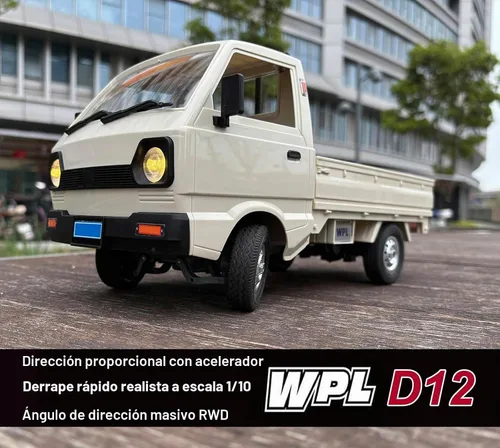 Vista 2 de WPL D12 RC Kei Truck 1/10 Escala RC Coche Control Remoto Drift Car