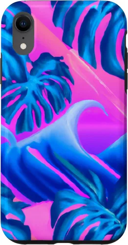 Vista 8 de iPhone 15 Hawaii Vaporwave Sunset Synthwave Hawaiian Case