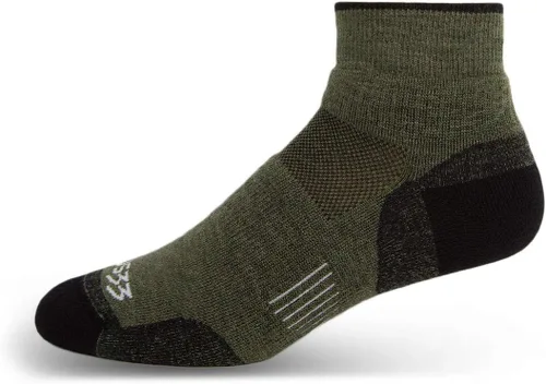 Vista 10 de USA Made - Ankle Socks - Trail Running Socks - Merino Wool - Mountain Heritage S53 Ligero Negro